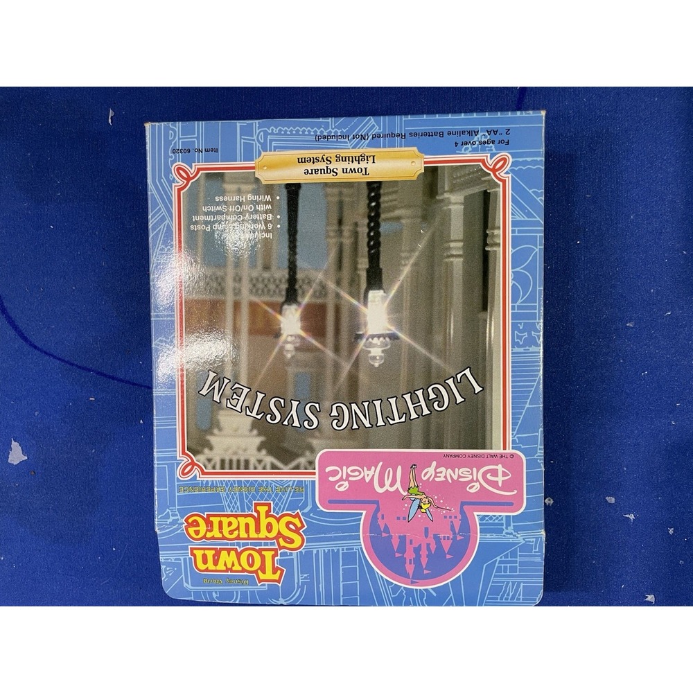 Vintage Disney Magic Town Square‎ Lighting System Lights 6 Lamp Posts NIB Tested